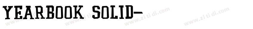 Yearbook Solid字体转换